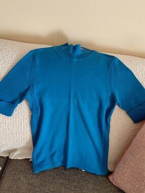 Vintage Ralph Lauren Polo Teal Short Sleeve Ribbed Knit Top